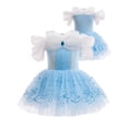 thumbnail image 1 of ATAIKU 3-9Y Kids Girls Princess Ballet Dress Short Sleeve Leotards Skirted Tutu Dancewear Halloween Christmas Party Dress, 1 of 14