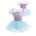 thumbnail image 1 of ATAIKU 3-9Y Kids Girls Princess Ballet Dress Short Sleeve Leotards Skirted Tutu Dancewear Halloween Christmas Party Dress, 1 of 11