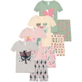 thumbnail image 1 of ATAIKU 3-9Y Little Girls Short Sleeve Top and Shorts Butterfly Pjs Snug Fit 2 Piece Pajama Set, 1 of 7