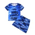thumbnail image 1 of ATAIKU 3D HD Printed 3-12Y Little Boys Boat 2-Piece Pajamas Set Kids Boy Short Sleeve Tee and Shorts Sleepwear Toddler Jammies, 1 of 10
