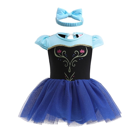 ATAIKU 3M-18M Infant Baby Girls Princess Dress Up Romper Onesie Tutu Dress Bodysuit with Headband Birthday Halloween Christmas Party Dresses