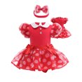 thumbnail image 1 of ATAIKU 3M-18M Infant Baby Girls Princess Dress Up Romper Onesie Tutu Dress Bodysuit with Headband Birthday Halloween Christmas Party Dresses, 1 of 7