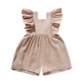 thumbnail image 1 of ATAIKU 6M-3T Baby Girl Ruffled Sleeveless Jumpsuit Summer Cool Romper Infant Cotton Linen Shortall, 1 of 10