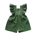 thumbnail image 1 of ATAIKU 6M-3T Baby Girl Ruffled Sleeveless Jumpsuit Summer Cool Romper Toddler Cotton Linen Shortall, 1 of 9