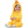 thumbnail image 1 of ATAIKU Baby Animal Duck Onesie Flannel Hooded Romper for Infant Winter Playsuit Jumpsuit for Boys and Girls Toddler Overall Outfit, 1 of 10