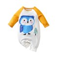 thumbnail image 1 of ATAIKU Baby Boys Long Sleeve Outfits Infant Cotton Romper Cute Owl Jumpsuit Newborn Baby Boy One Piece Coverall Spring 0-18M, 1 of 6