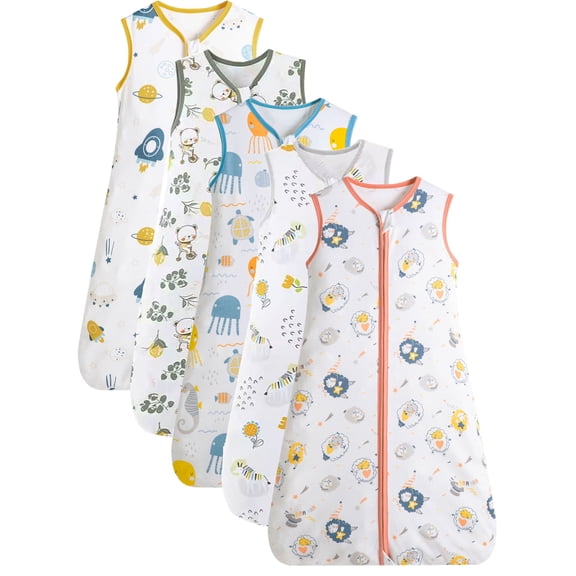 ATAIKU Baby Sleep Sack 0-6 Months, 100% Cotton Baby Wearable Blanket for Newborn and Infant, 0.5 Tog Swaddle Transition Sleeping Bag