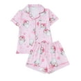 thumbnail image 1 of ATAIKU Christmas Womens Pajamas Sets Santa Claus Short Sleeve Button Down Sleepwear Top and Shorts 2 Piece Pjs Lounge Set S-XXL, 1 of 9