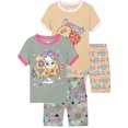 thumbnail image 1 of ATAIKU Little Girls 4 Piece Pajamas Short Sets Donut Cotton Pjs Sleepwear Summer Kids Jammies 2-9Y, 1 of 11