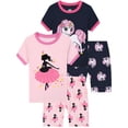 thumbnail image 1 of ATAIKU Little Girls 4 Piece Pajamas Short Sets Unicorn Cotton Pjs Sleepwear Summer Kids Jammies 2-9Y, 1 of 11