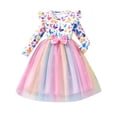 thumbnail image 1 of ATAIKU Little Girls Butterfly Tulle Dresses Toddler Kids Long Sleeve Christmas Wedding Birthday Party Sparkle Tutu Dress 5T, 1 of 10