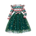thumbnail image 1 of ATAIKU Little Girls Christmas Tree Tulle Dresses Toddler Kids Long Sleeve Wedding Birthday Party Sparkle Tutu Dress 3T, 1 of 8