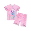 thumbnail image 1 of ATAIKU Pajamas for Little Girls Short Sleeve Summer Pjs Kids Toddler Sleepwear 2 Pieces Lounge Set - Mermaid 6 Years, 1 of 8