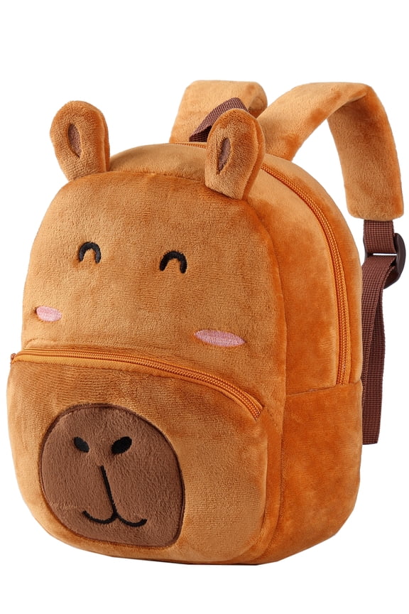 Toddler Backpacks for Boys and Girls 2-5 Years, 10 Inch Plush Backpack 3D Animal Cartoon Mini Backpack for Preschool Kindergarten - Bear