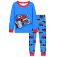 thumbnail image 1 of ATAIKU Toddler Boy Vehicle Pajamas Set Kids Long Sleeve Tee and Pants Sleepwear Baby Boy Jammies 1-12Years, 1 of 9