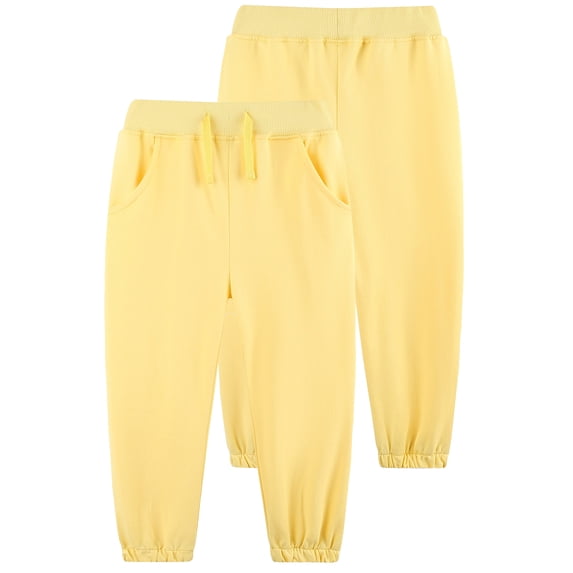 ATAIKU Toddler Kids Girls Cotton Pull On Active Jogger Baby Girls Pure Color Long Pants Casual Sweatpants 6 Years