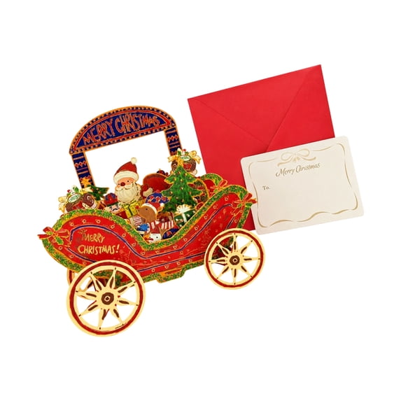 ATALRPOUFold-Flat 3D Christmas Card Set for Holiday Display, Requires ...