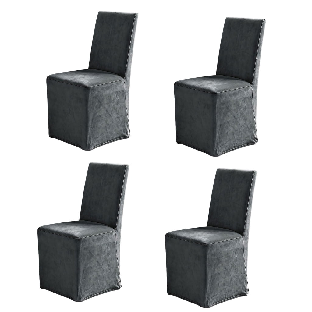 Young Stretch Routine ATALRPOUVelvets Chair Slipcovers, 4Pcs Stretch Full-Coverage Cover That ...