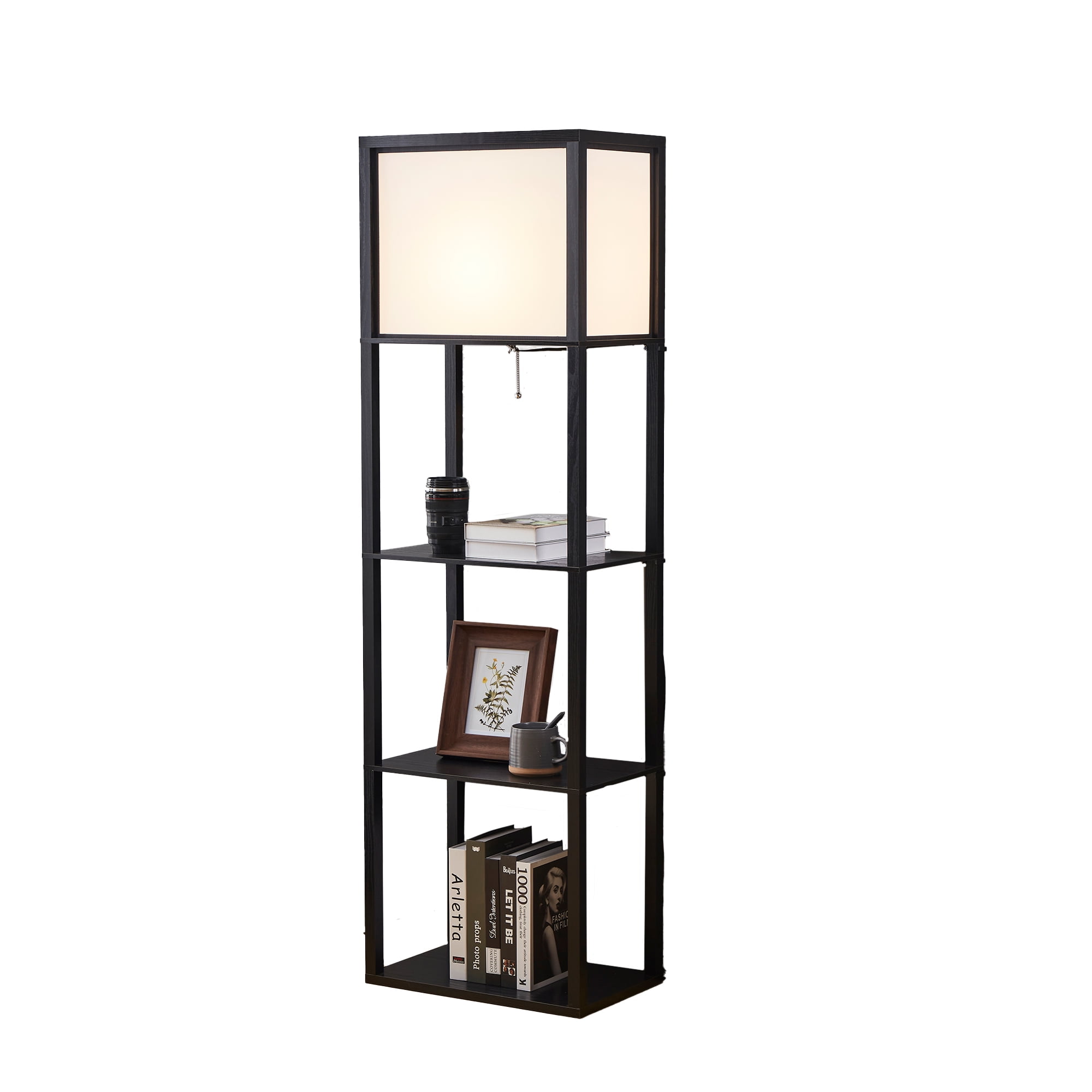 ATAMIN Avery Plus Floor Lamp with Shelves, Modern Floor Lamp for Living