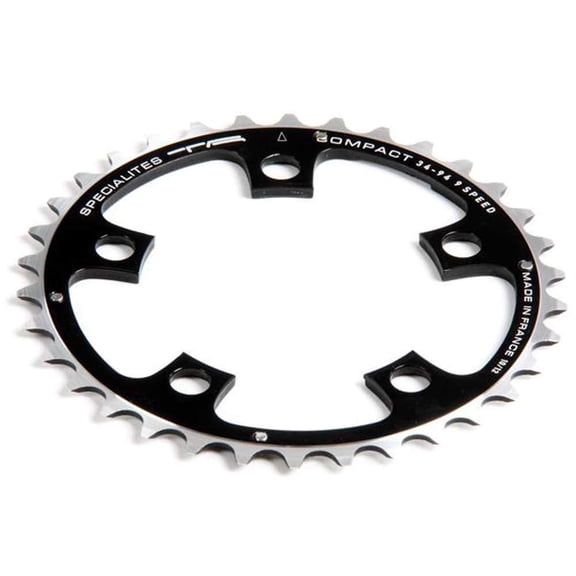 ATAT-1 Spcialits TA Compact 94pcd 5 Arm 9 Speed Chainring, Black, Outer 42T