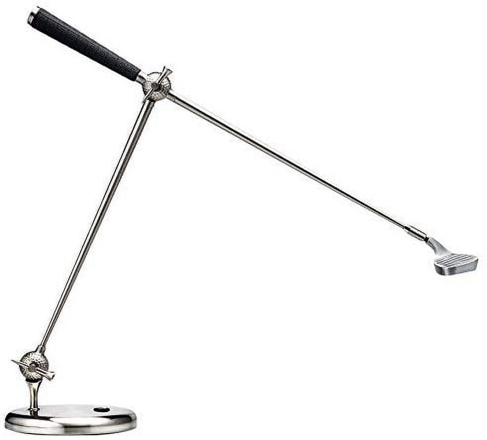 ATAYAL-CL16GDI-NK Golf Series LED 3-Level Dimmable Desk Lamp, Iron, Nickel