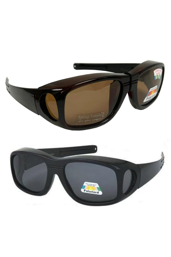 ATB Poly Carbon UV Protection Unisex Safety Fit Over Sunglasses, Black