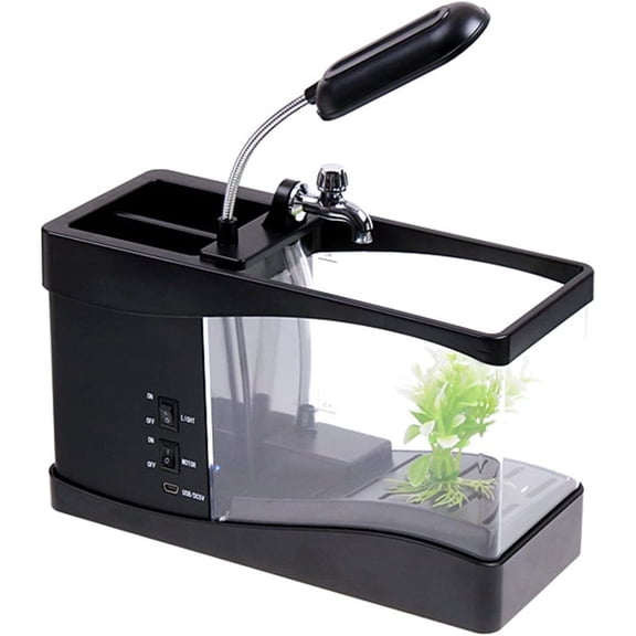 ATC Mini USB LCD Lamp Desktop Fish Tank Aquarium with LED Clock