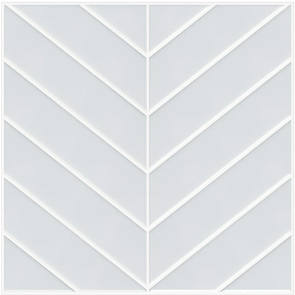 ATCOOGUS Grey Herringbone Peel and Stick Self-Adhesive V-Shaped Vinyl Backsplash Tiles 10 Sheet