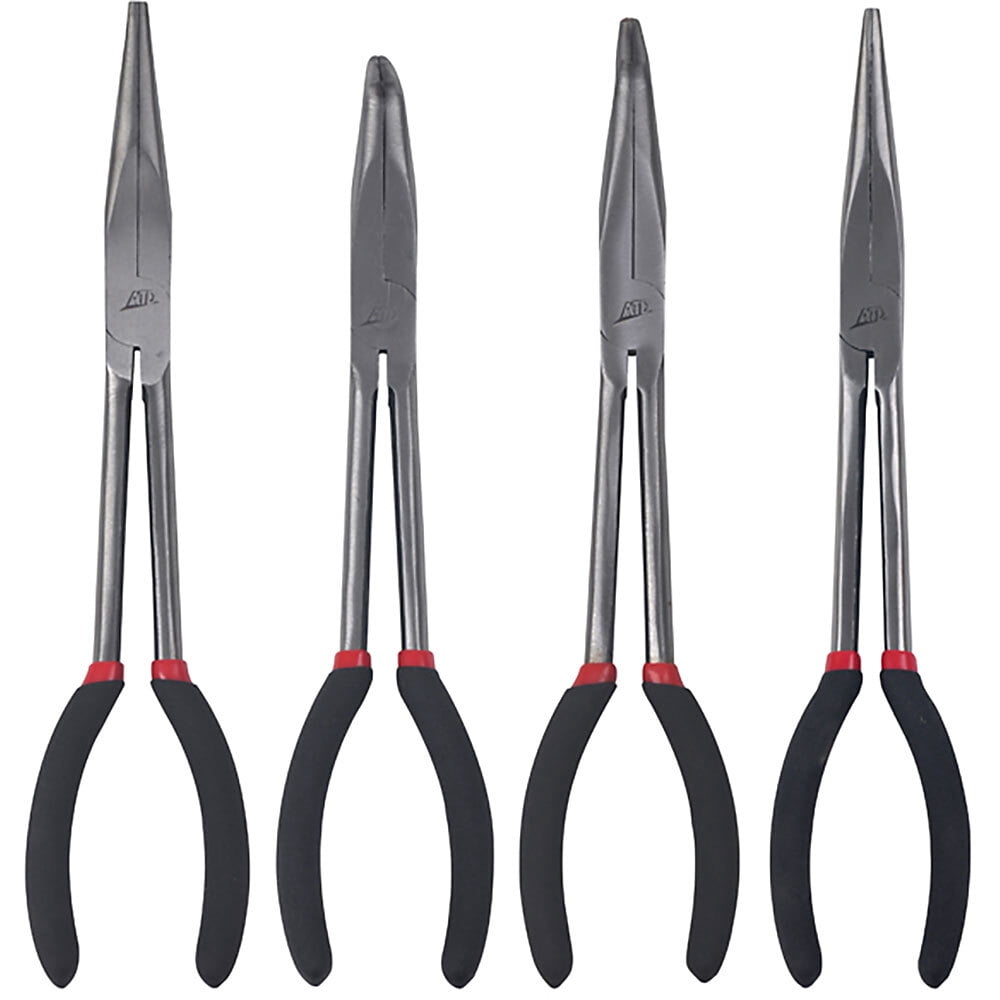 ATD Tools 814 Long 11” Needle Nose Pliers Set, 4 pc. ATD-814