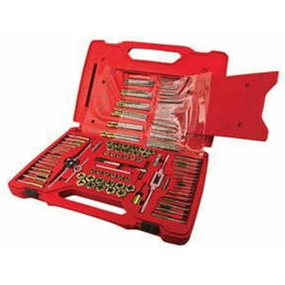 ATD Tools  117 Pc. Machine Screw- Fractional And Metric Tap And Die Drill Bit Set