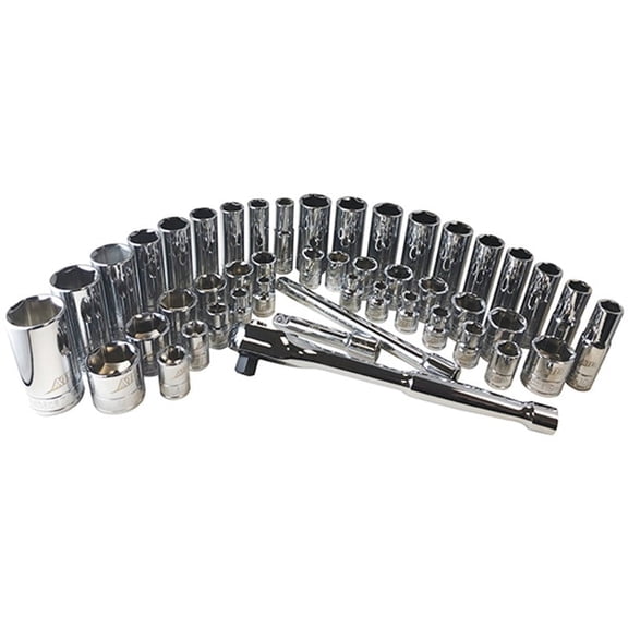 ATD Tools 1245 47 Pc. 3/8" Drive 6 Point SAE and Metric Pro Socket Set ATD-1245