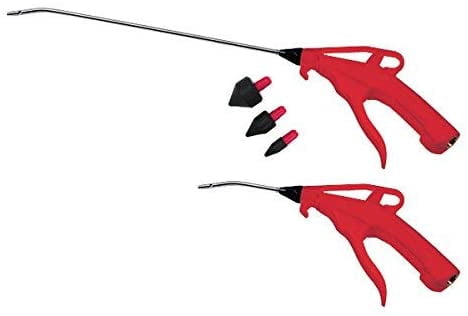 ATD Tools 8738 2-Piece Deluxe Air Blow Gun Set with 4"/13" Angled Nozzle and Rubber Tip