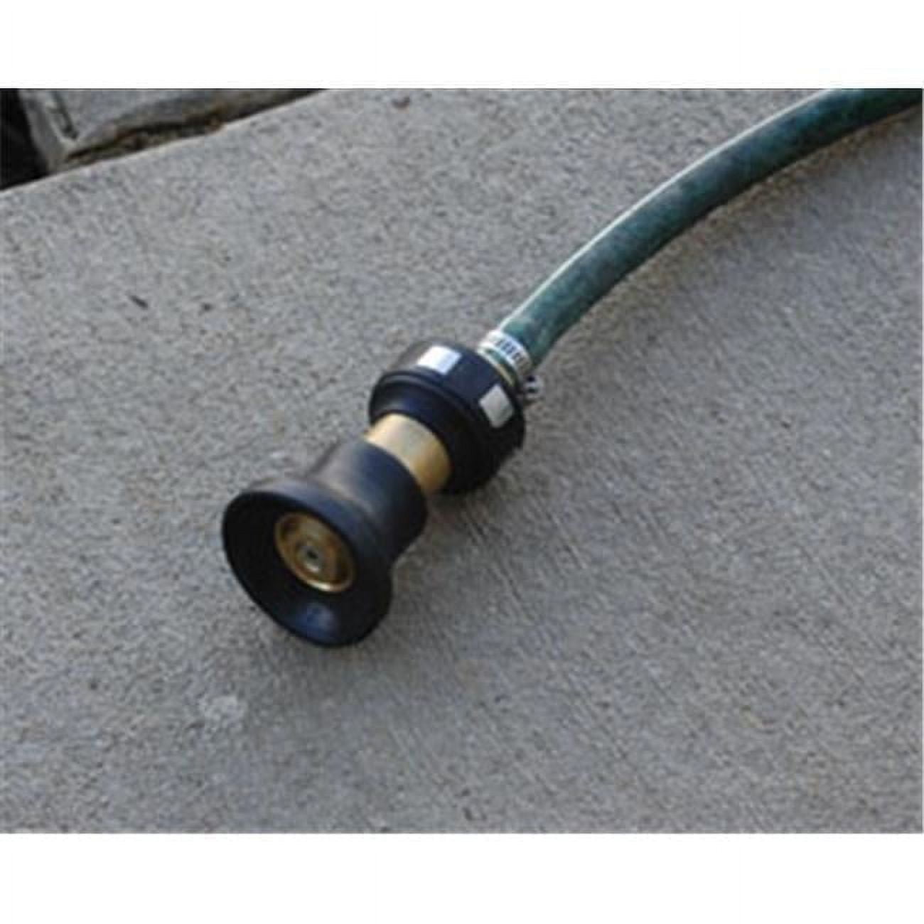 Heavy-Duty Brass Fireman-Style Water Hose Nozzle