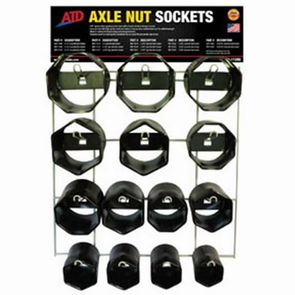 ATD Tools 11292 14 Pc. Axle Nut Socket Display ATD-11292
