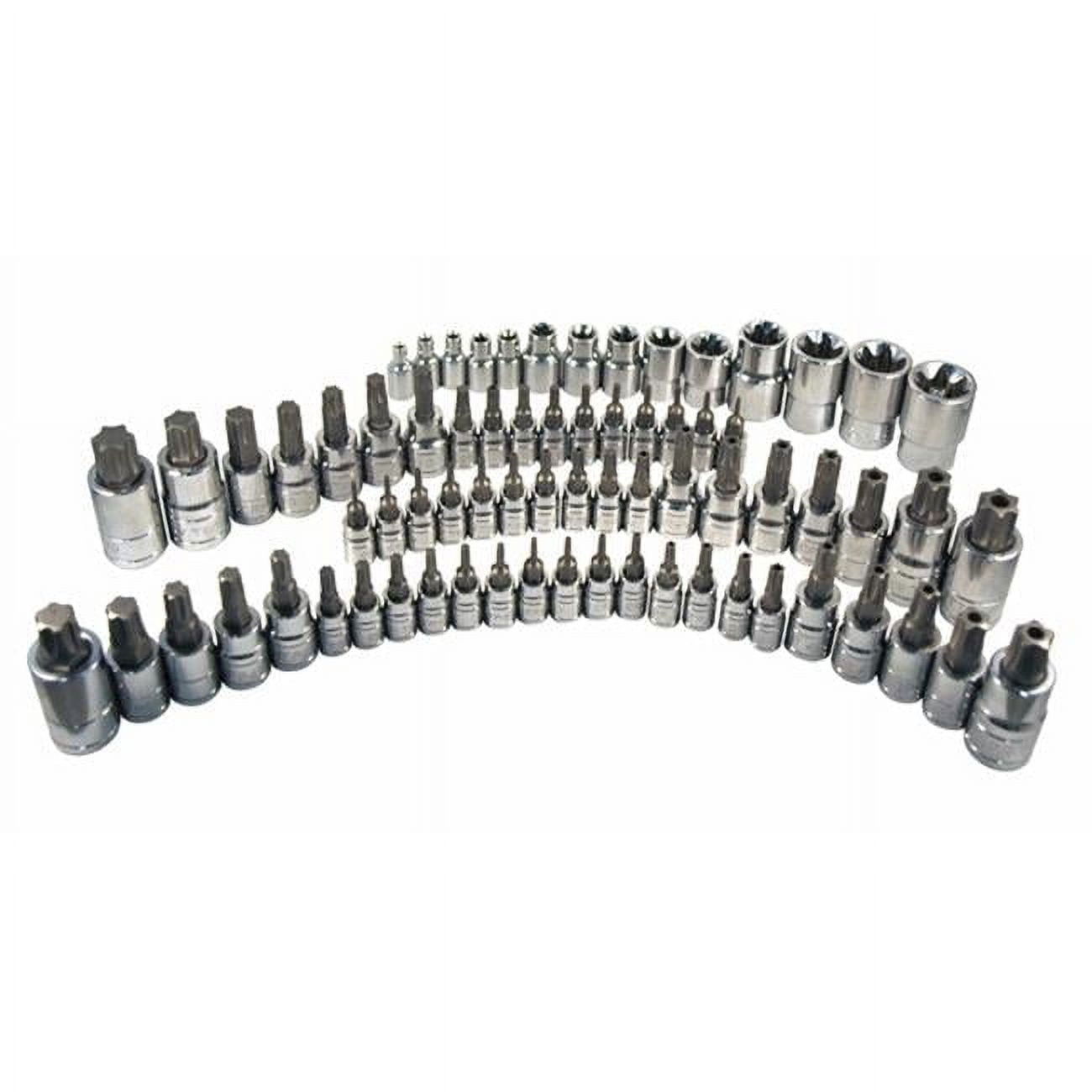 ATD Tools, 72 Pc Master Star Bit Socket Set, S2 Steel Bits, Chrome ...