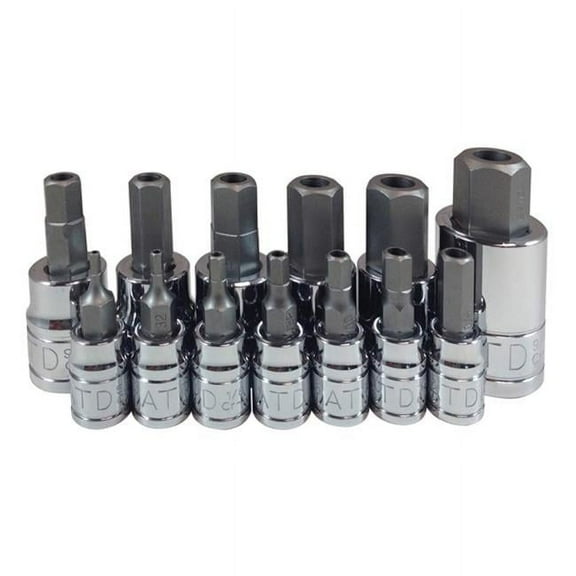 ATD Tools 13794 13 Pc. Tamper-Resistant SAE HEX Bit Socket Set ATD-13794