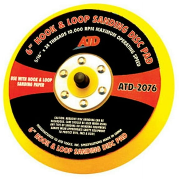 ATD Tools 2076 6" Quick Change Sanding Disc Pad ATD-2076