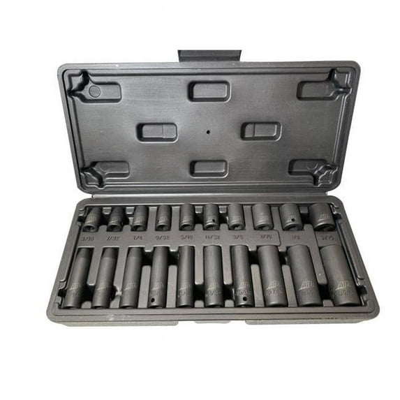 ATD Tools 2220 20-Pc. 1/4” Drive 6 Point SAE Standard & Deep Impact Socket Set ATD-2220