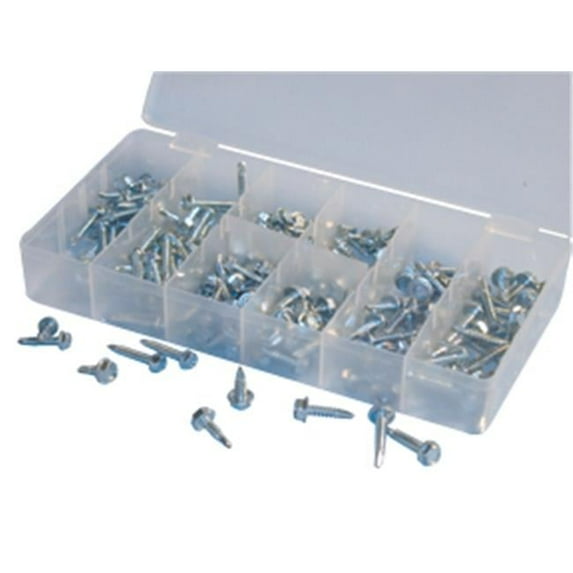 ATD Tools 349 200 Pc. Hex Washer Head Self-Drilling Screw Assortment ATD-349
