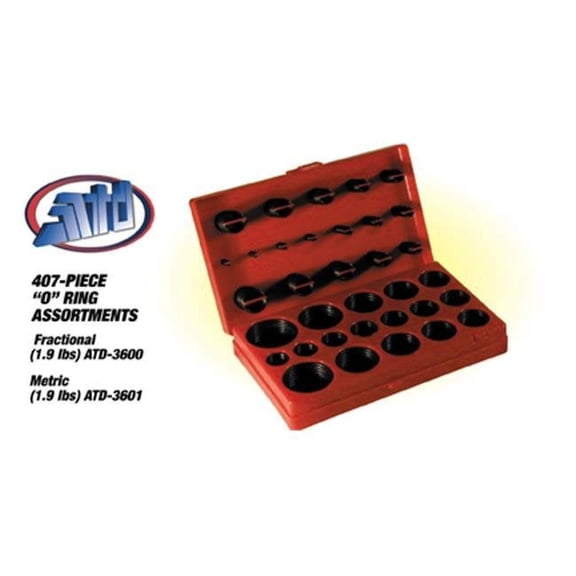 ATD Tools 3600 407 Pc. SAE Universal O-Ring Assortment ATD-3600