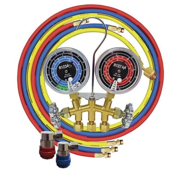 R1234yf 2-Way Brass Manifold Gauge Set 3661