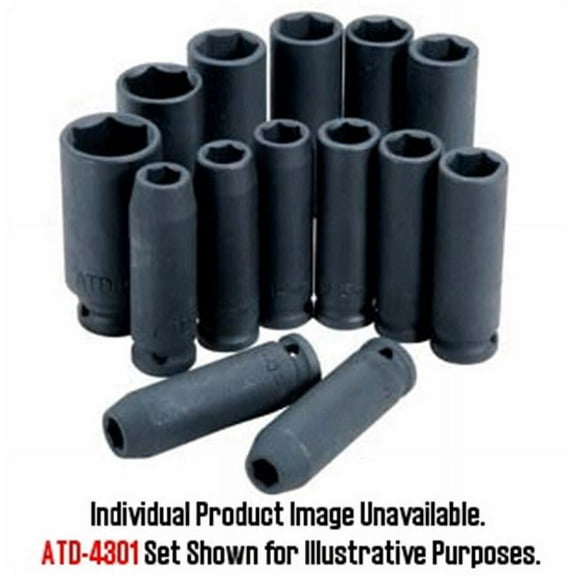 1/2" Drive 6-Point Deep Metric Impact Socket - 19mm