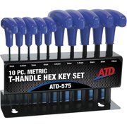 ATD Tools 575 10 Pc. Metric T-Handle Hex Key Set ATD-575