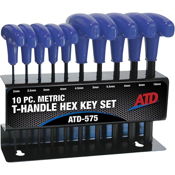 ATD Tools 575 10 Pc. Metric T-Handle Hex Key Set ATD-575
