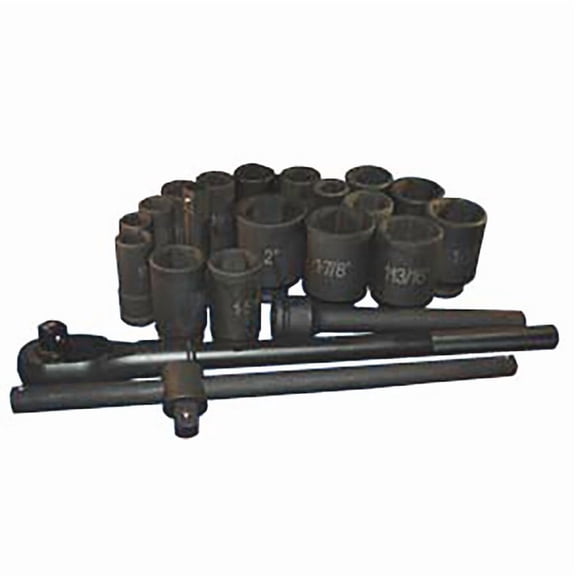 ATD Tools 6405 22 Pc. 3/4" Drive 6 Point SAE Deep Impact Socket Set ATD-6405