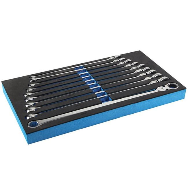ATD Tools ATD-6510 Metric XL Flex Head Spline Ratcheting Box End Wrench Set - 10 Piece