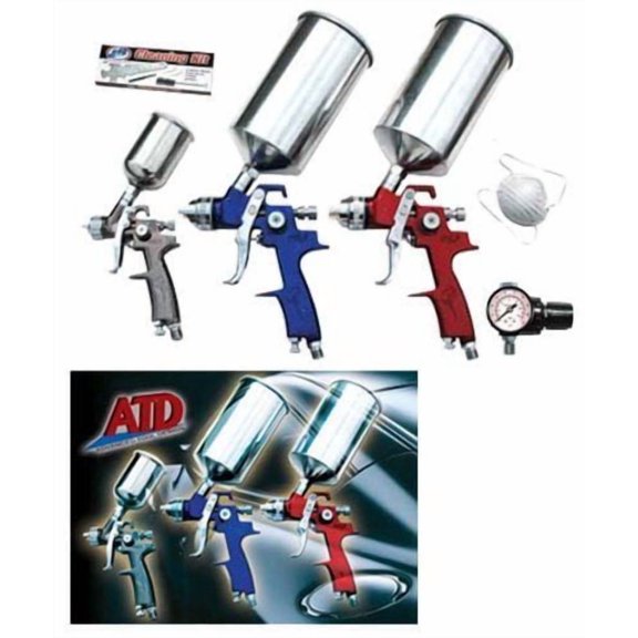 9 Pc. HVLP Spray Gun Set with Face Masks