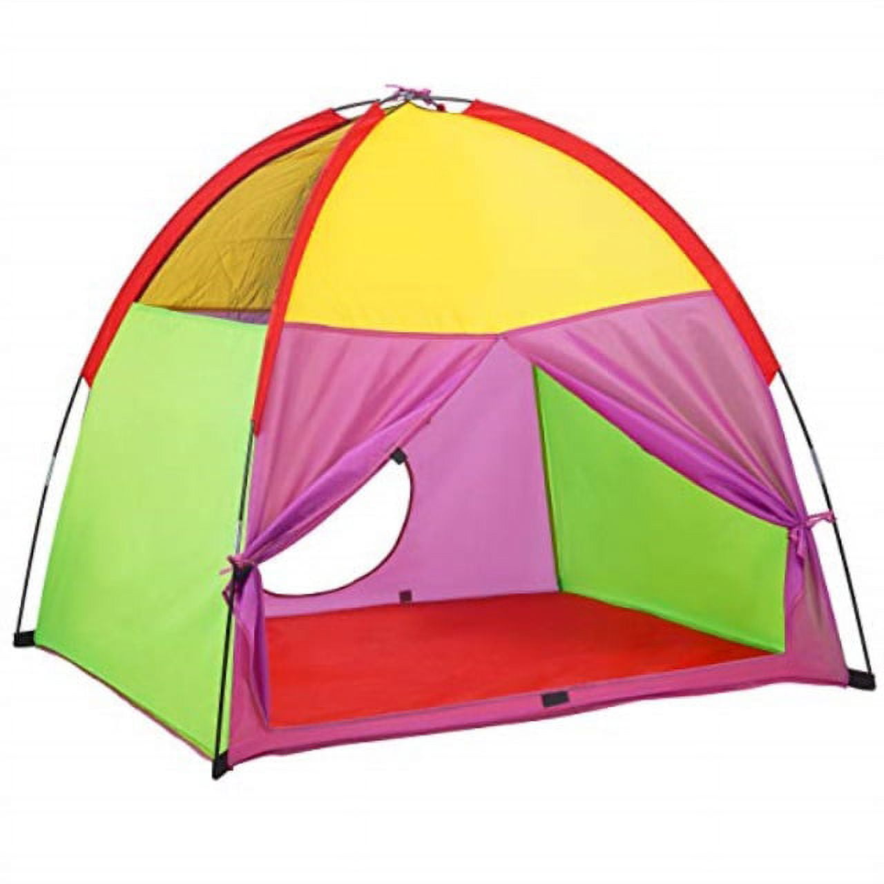 Rainbow Color Kids Pop Up Play Tent with Mesh Top