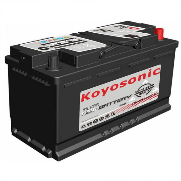ATE CHG KOYOSONIC AGM 12V Automotive Car Battery  High Performance Maintenance-Free Battery with Calcium Lead Grid, Silver Calcium Alloy Plates, Leak-Resistant Design, and 3-Year Free Replacement