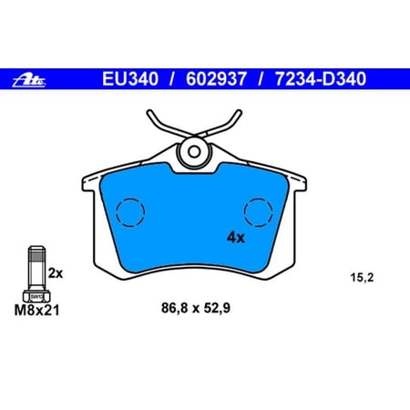 ATE Coated 602937 Disc Brake Pad